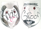 Wedding "Bride" Hand Painted Bride Glass - Personalized
