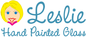 Leslie Hand Painted Glass