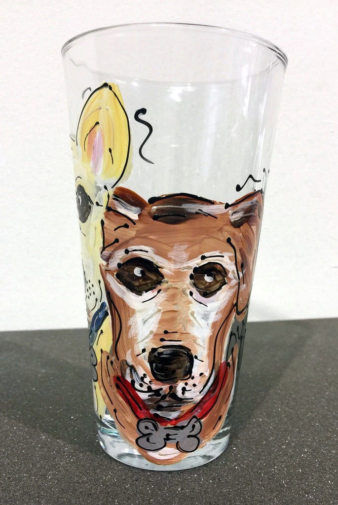 A Custom Pet - Hand Painted Dog / Cat Customized Glass