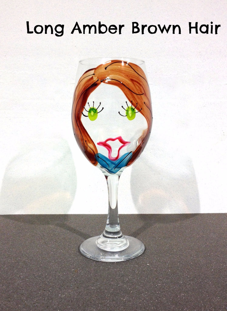 Custom Wine Girl - Hand Painted Wine Girl - Personalized