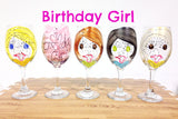 Birthday Girl - Hand Painted Birthday Girl Glass - Personalized