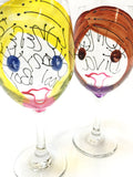 Custom Wine Girl - Hand Painted Wine Girl - Personalized