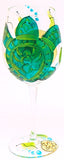 Beach Life "Turtle"  Hand Painted Turtle Glass